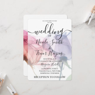 Convite Personalize: Flores de Raio-X Coloridas Casamento