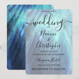 Convite Personalize: Luzes Subaquáticas Cian Casamento