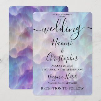 Convite Personalize: Nuvens Roxas Casamento