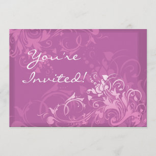 Convite personalize-o bonito desenho floral redemoinho ros