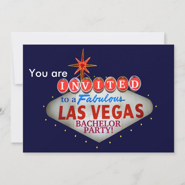 Convite Personalize o Letreiro de Boas-Vindas de Las Vegas (Frente)