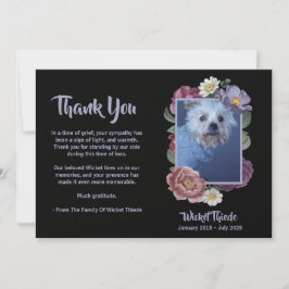 Convite Personalize-o! Memorial Floral de Foto de Animal d