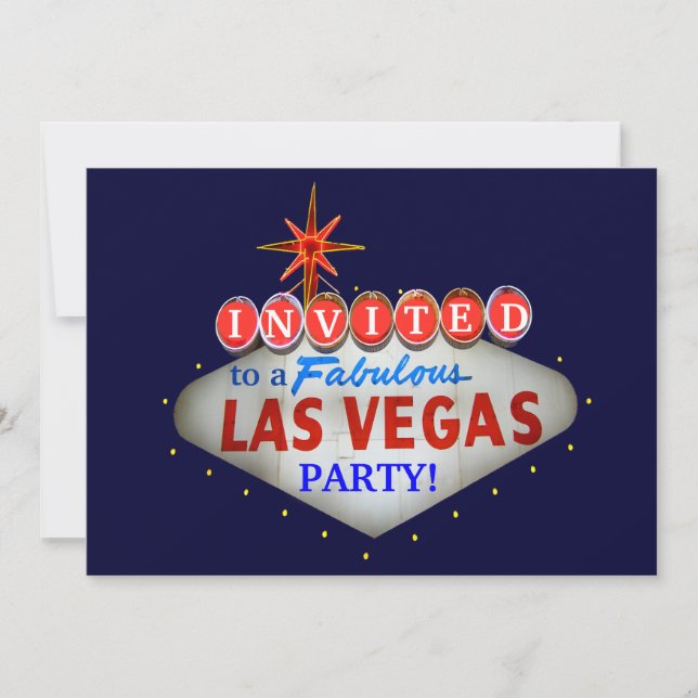 Convite Personalize o sinal de boas-vindas de Las Vegas (Frente)