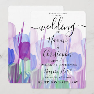 Convite Personalize: Tulipas Translúcidas Casamento