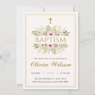 Convite Personalized Adult Baptism Invitation