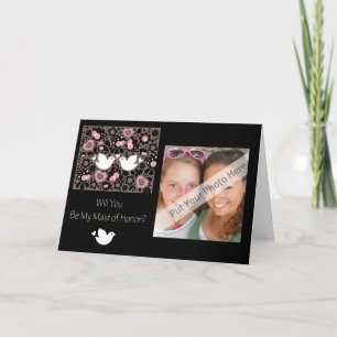 Convite Personalized Be My Maid of Honor Photo Invitation