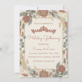 Convite Personalized Boho Minimalist Christmas Party