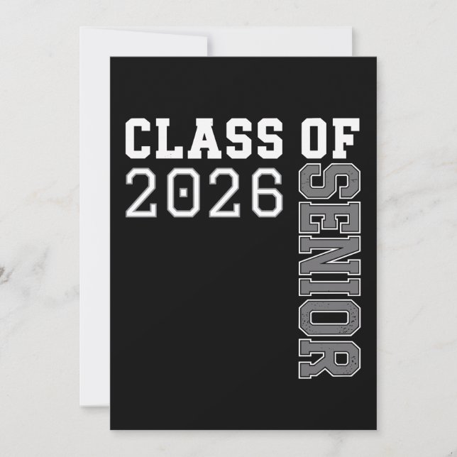 Convite Personalized Class Of 2026 Senior Graduation (Frente)