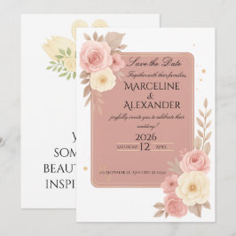 Convite Personalized Dusty Rose Invitation