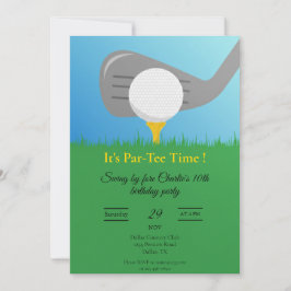 Convite Personalized Golf Party Invitation Printable