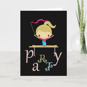 Convite Personalized gymnastics party cards