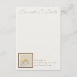 Convite Personalized Heart Coffee Cup Flat Note Card