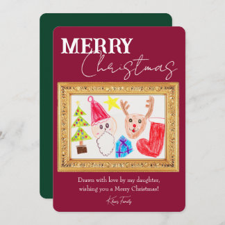 Convite Personalized Kids Art & Photo Holiday Card