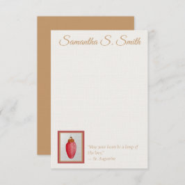 Convite Personalized Lamp of Love Flat Note Card