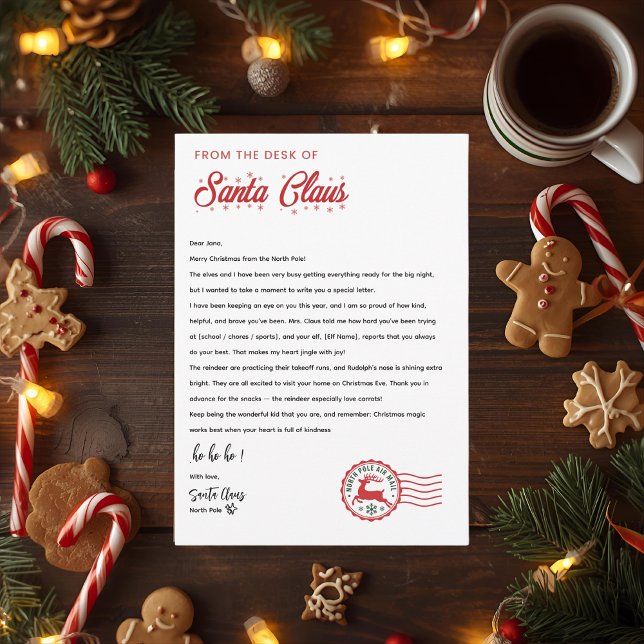 Convite Personalized Letter From Santa Claus | North Pole  (Criador carregado)
