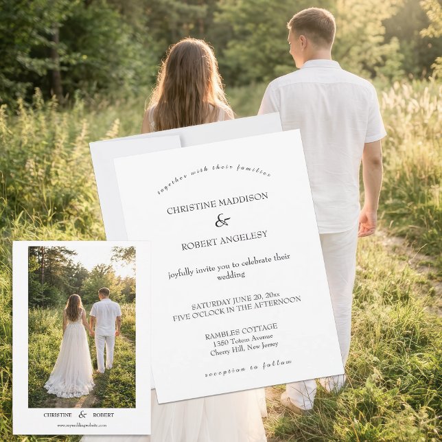 Convite Personalized Minimalist Wedding Invitation (Personalized Wedding Invitations)
