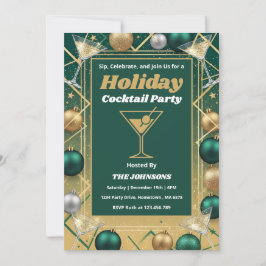 Convite Personalized Modern Holiday Cocktail Party