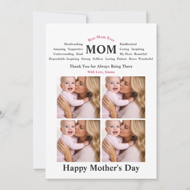 Convite Personalized Mother’s Day Card (Frente)