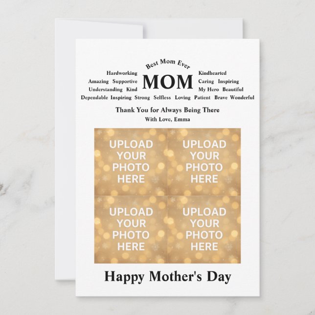 Convite Personalized Mother’s Day Card (Frente)