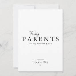Convite Personalized Parents Wedding Day Thank You Card