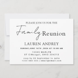 Convite Personalized photo Family Reunion Party Invitation