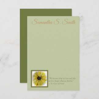 Convite Personalized Sunflower Flat Note Card