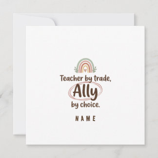 Convite Personalized Teacher Ally Invitation  Announcement