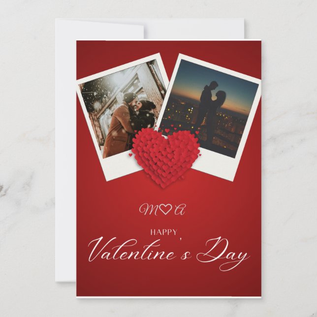 Convite Personalized Valentine’s Day Photo Card | Custom L (Frente)