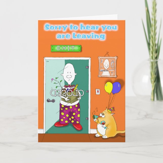 Convite pesaroso ouvi-lo estão saindo (Frente)