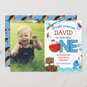 Convite Pesca De primeiros aniversarios - O-Fish-Ally ONE