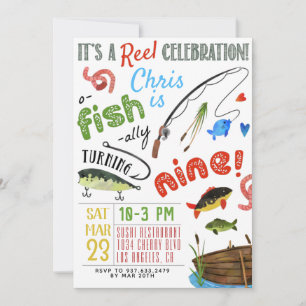 Convite Pesca Nono Aniversário