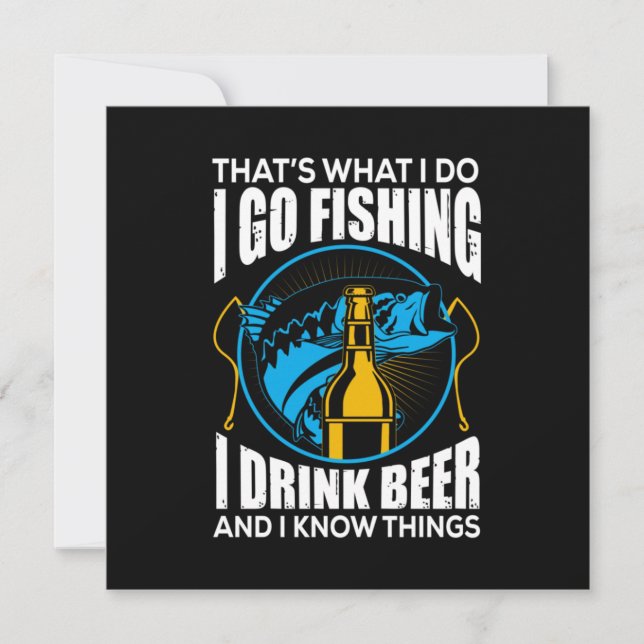 Convite Pescador Eu Vou Pescar Eu Bebo Cerveja (Frente)