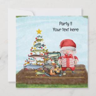 Convite Pescar Natal com Papai Noel