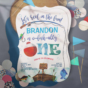 Convite Pescaria No Primeiro Aniversário, Pequeno Pescado