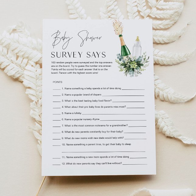 Convite Pesquisa de Chá de fraldas REMY diz jogo - frascos (Criador carregado)