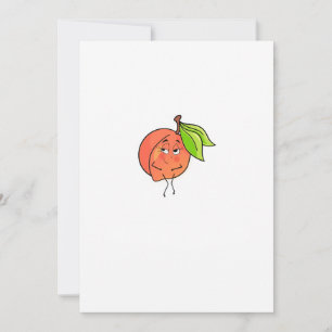 Convite Pêssego, bochechas doces, tema de frutas