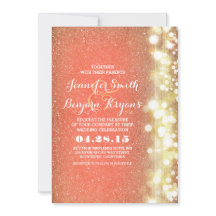 pêssego e luz dourada acendem casamento