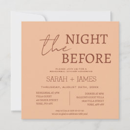 Convite Pêssego Moderno - Pé-Beige Janta Praça de Casament
