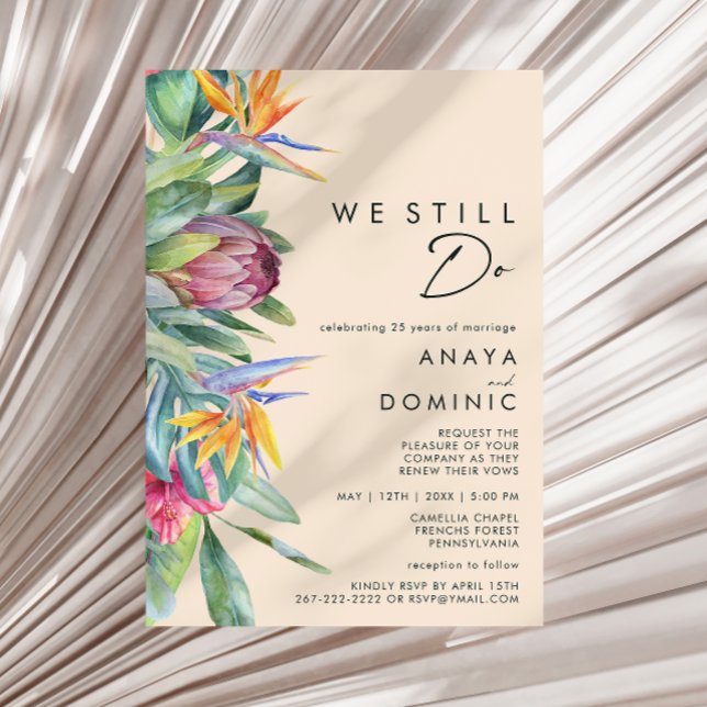 Convite Pêssego Tropical Colorida Ainda Renovamos (Criador carregado)