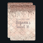 Convite Pessegueira Rosa Pêssego Derramada Sereia Doce 16<br><div class="desc">Personalizar para qualquer evento.</div>