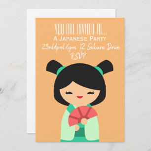 Convite Pessegueiro rosa japonês, festa no Japão