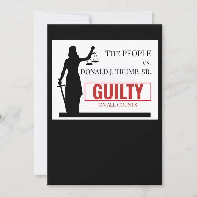 Convite Pessoas contra o veredicto de Trump Guilty (Frente)