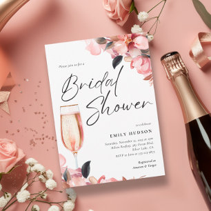 Convite Petais e Chá de panela Floral Prosecco