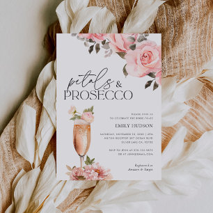 Convite Petais e Chá de panela Floral Prosecco