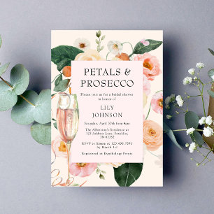 Convite Petais e Chá de panela Floral Prosecco
