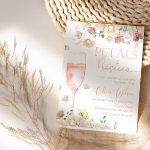 Convite Petais e Chá de panela Prosecco - Champanhe Floral