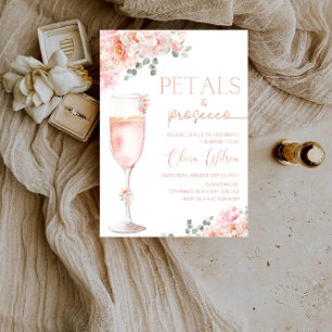 Convite Petais e Chá de panela Prosecco-Champanhe Floral