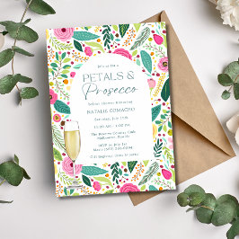 Convite Petais e Prosecco - Partido do Chá de panela Flora