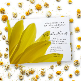 Convite Pétalas de Flor de Margarida Amarela Brunch Pós-Ca