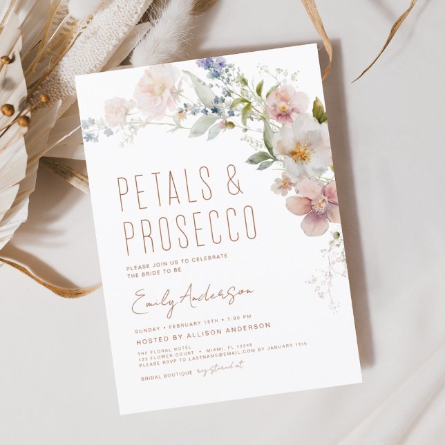 Convite Pétalas de Flores Selvagens e Chá de panela Prosec (Criador carregado)